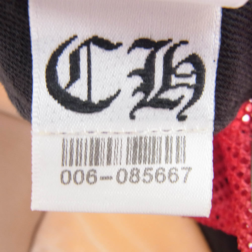 CHROME HEARTS クロムハーツ（原本無） TRUCKER CAP トラッカーキャップ FUCK刺繍 パッチ クロスボール付 メッシュキャップ レッド系【中古】