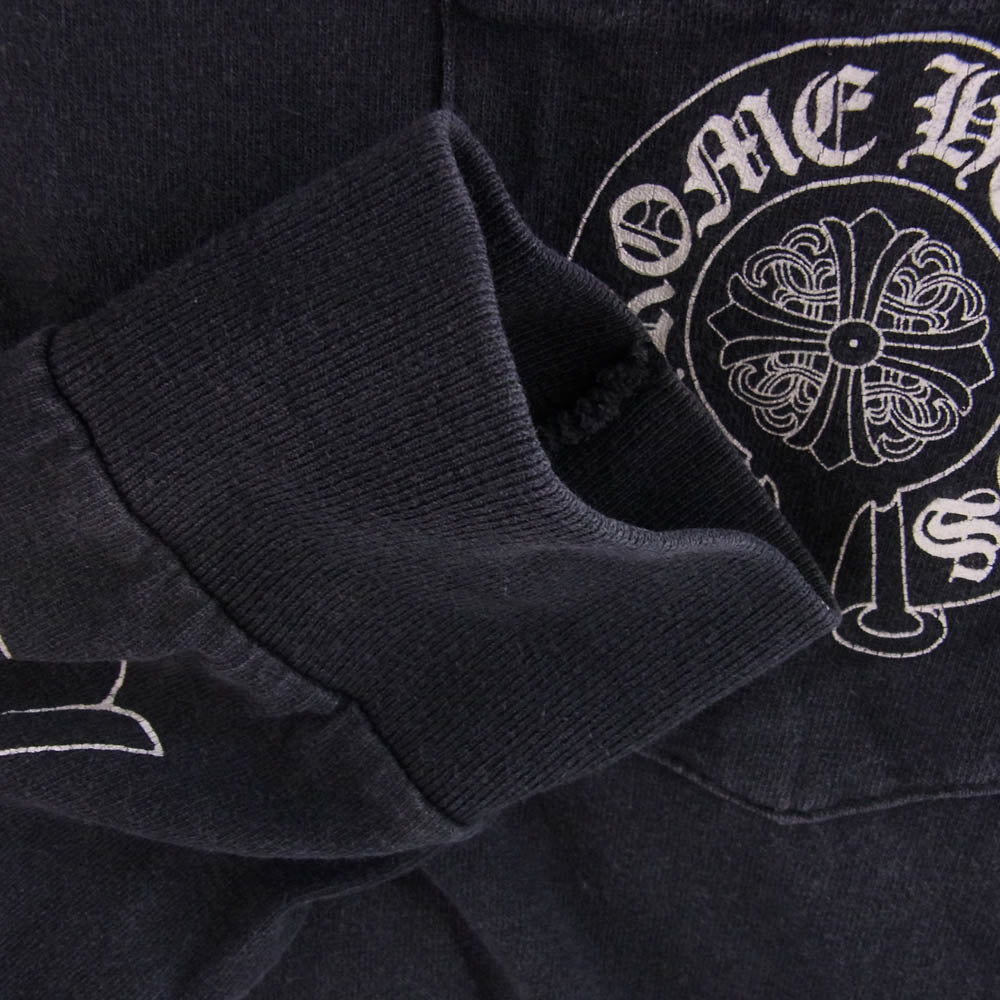 CHROME HEARTS クロムハーツ（原本無） OLD CH L S 1 STAFF ホースシュー バックプリント 長袖 Tシャツ ブラック系 サイズ不明【中古】