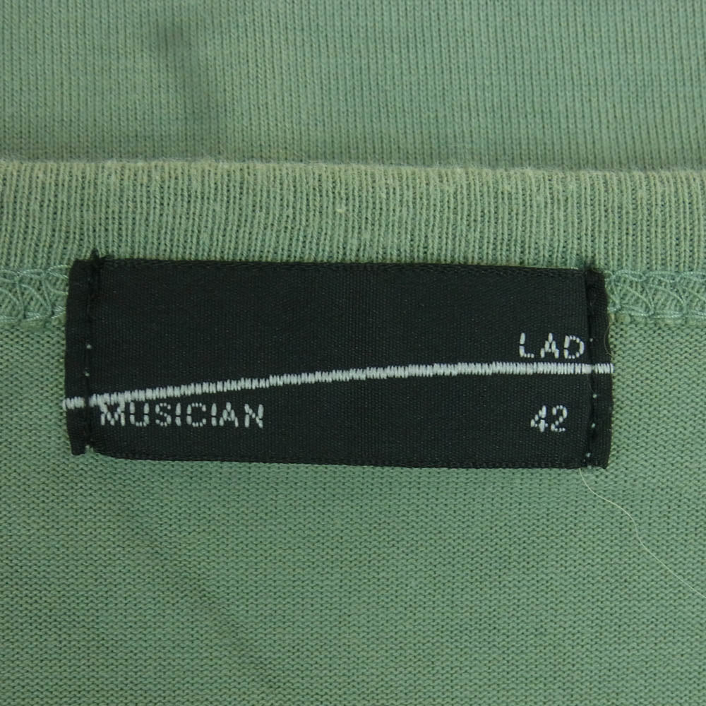 LAD MUSICIAN ラッドミュージシャン 2220-701 カットソー Tシャツ 半袖 コットン 日本製 グリーン系 42【中古】