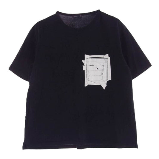 LAD MUSICIAN ラッドミュージシャン ポケット プリント 転写 Tシャツ 半袖 ブラック ブラック系 42【中古】