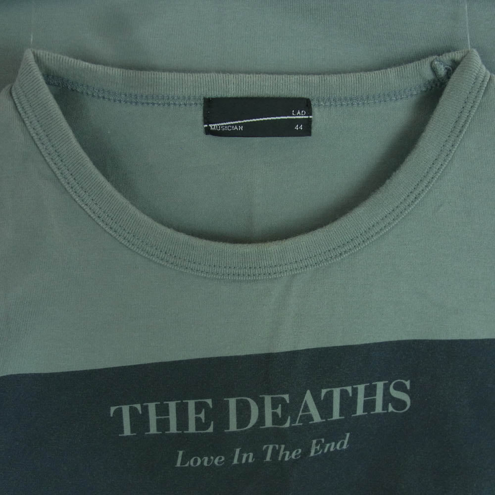 LAD MUSICIAN ラッドミュージシャン グラフィック プリント Tシャツ 半袖 コットン 日本製 グレー系 44【中古】
