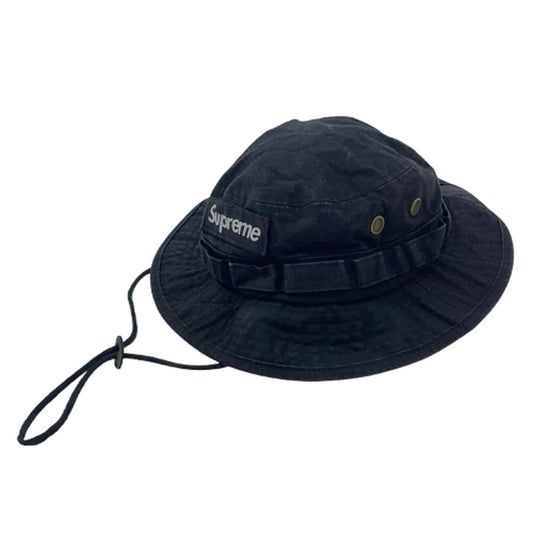 Supreme シュプリーム 24SS Washed Canvas Boonie ウォッシュド キャンバス ブーニー ハット ブラック系【中古】