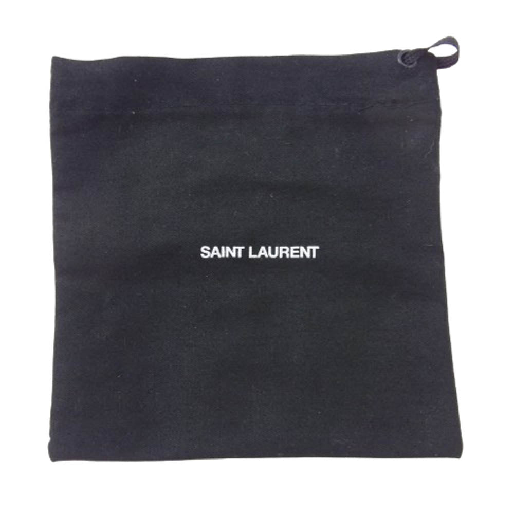 SAINT LAURENT サンローラン Gourmette Cuff グルメット カフ 2連 チェーン バングル ブレスレット シルバー系【中古】