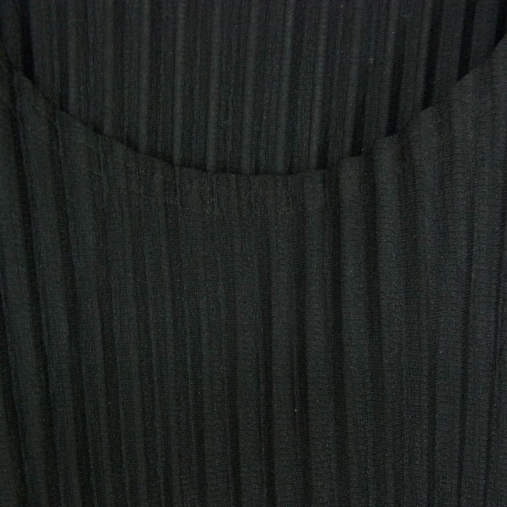 ISSEY MIYAKE イッセイミヤケ HP41JK118 HOMME PLISSE MONTHLY COLOR オムプリッセ オープンカラー プリーツ 七分袖 カットソー Tシャツ ブラック系 2【中古】