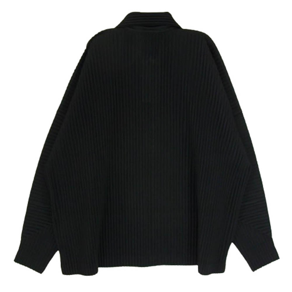 ISSEY MIYAKE イッセイミヤケ HP33JM107 HOMME PLISSE MONTHLY COLOR オムプリッセ オープンカラー プリーツ 長袖 プルオーバーシャツ ブラック系 2【中古】