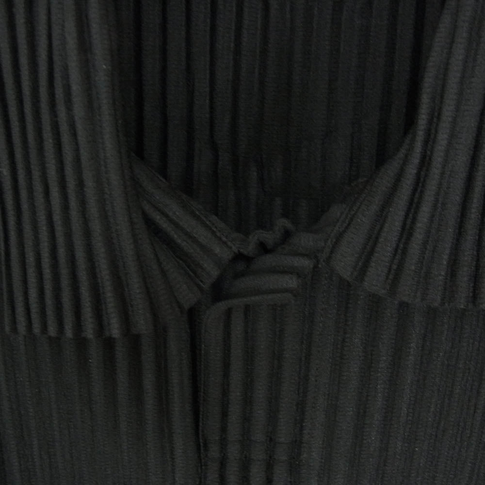 ISSEY MIYAKE イッセイミヤケ HP33JM107 HOMME PLISSE MONTHLY COLOR オムプリッセ オープンカラー プリーツ 長袖 プルオーバーシャツ ブラック系 2【中古】