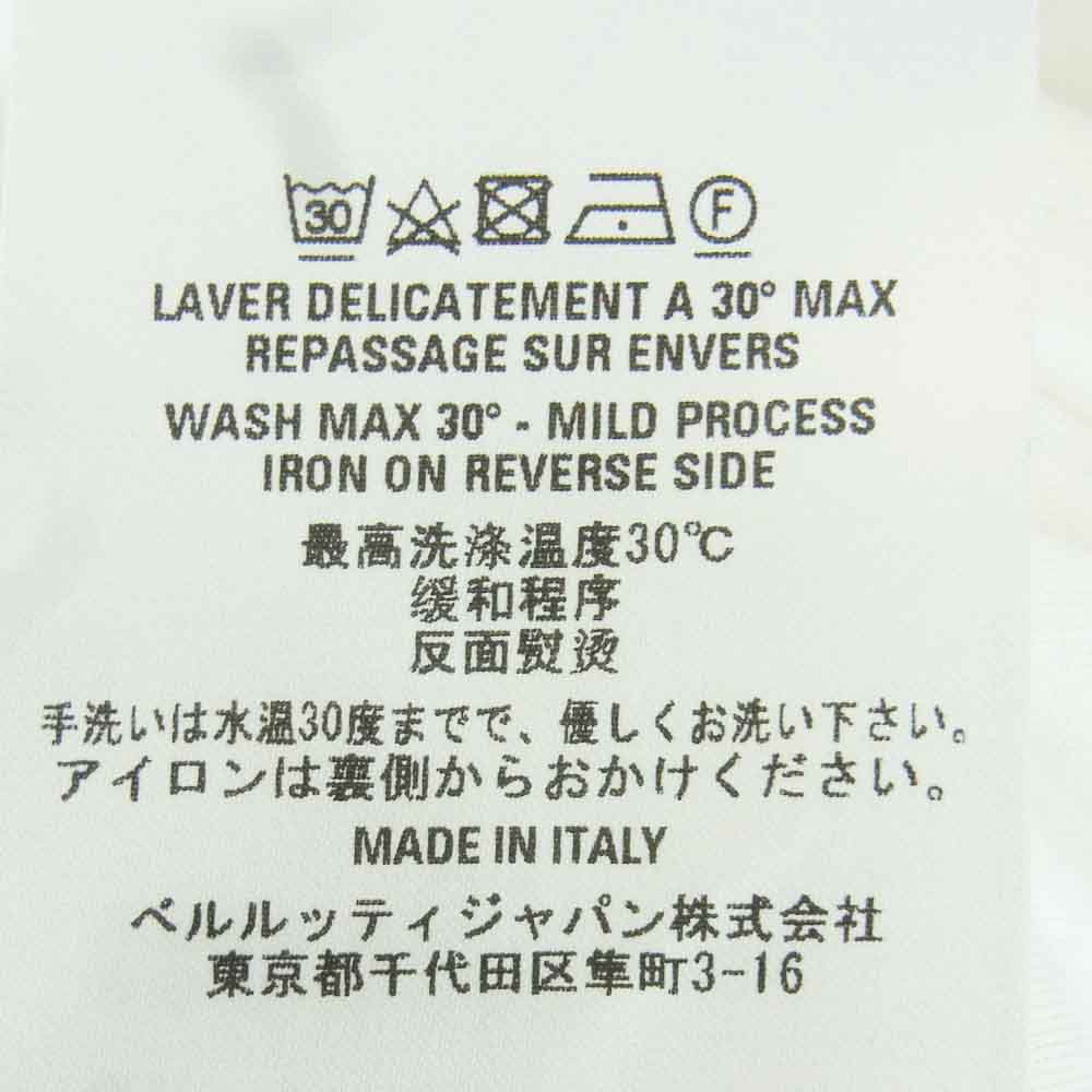 Berluti ベルルッティ R21JRS70JAEK カリグラフィ 刺繍 クルーネック プルオーバー 半袖 Tシャツ ホワイト系 XL【中古】