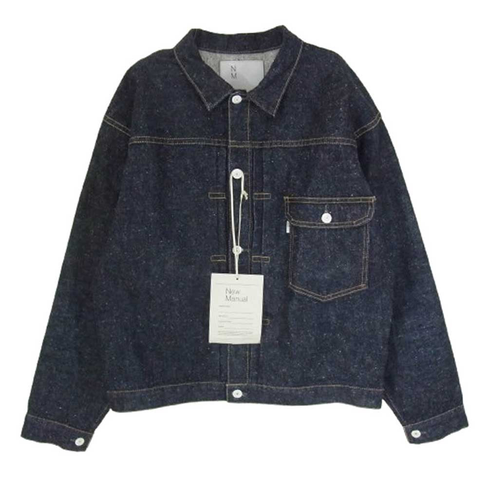 New Manual ニューマニュアル JK-YY-0001 #001 T BACK DENIM JACKET ティー バック デニム ジャケット インディゴブルー系 FREE【中古】