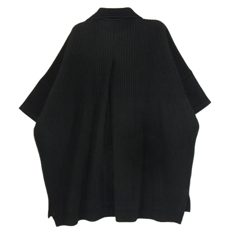 ISSEY MIYAKE イッセイミヤケ 24SS HP43JJ102 HOMME PLISSE MONTHLY COLOR オムプリッセ オープンカラー プリーツ 半袖 シャツ ブラック系 3【中古】