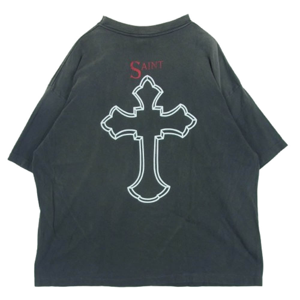 SAINT MICHAEL セントマイケル 25SS SM-HR8-0000-C14 2PAC 2PC SS TEE トゥパック プリント 半袖 Tシャツ グレー系 XXL【中古】