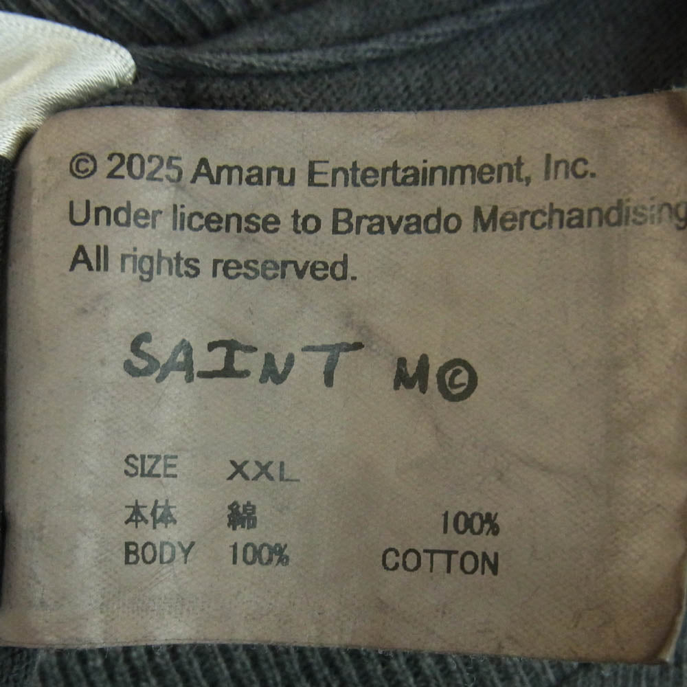 SAINT MICHAEL セントマイケル 25SS SM-HR8-0000-C14 2PAC 2PC SS TEE トゥパック プリント 半袖 Tシャツ グレー系 XXL【中古】