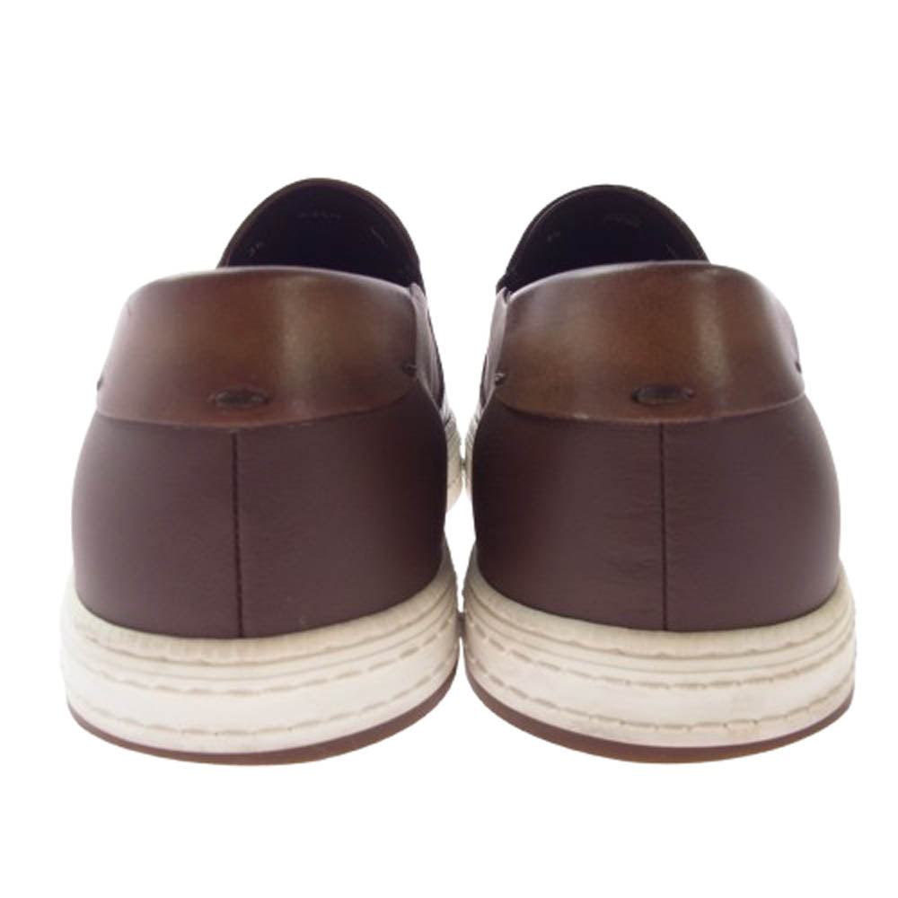 Berluti ベルルッティ プレイタイム カリグラフィー レザー スリッポン ローカット スニーカー ブラウン系 8.5【中古】
