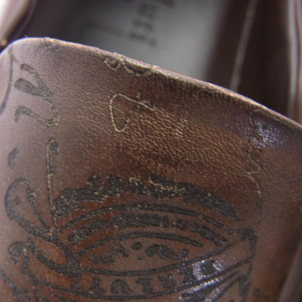 Berluti ベルルッティ プレイタイム カリグラフィー レザー スリッポン ローカット スニーカー ブラウン系 8.5【中古】