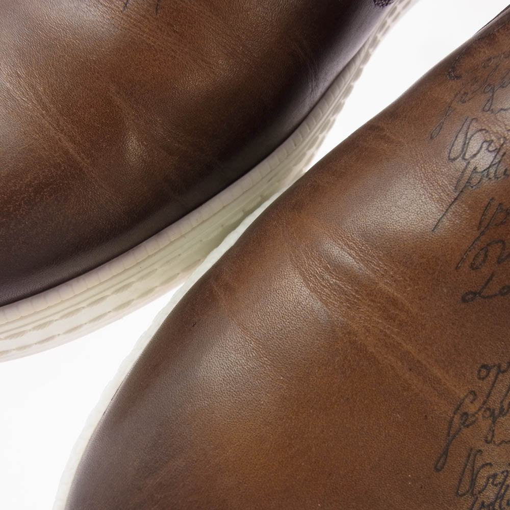 Berluti ベルルッティ プレイタイム カリグラフィー レザー スリッポン ローカット スニーカー ブラウン系 8.5【中古】