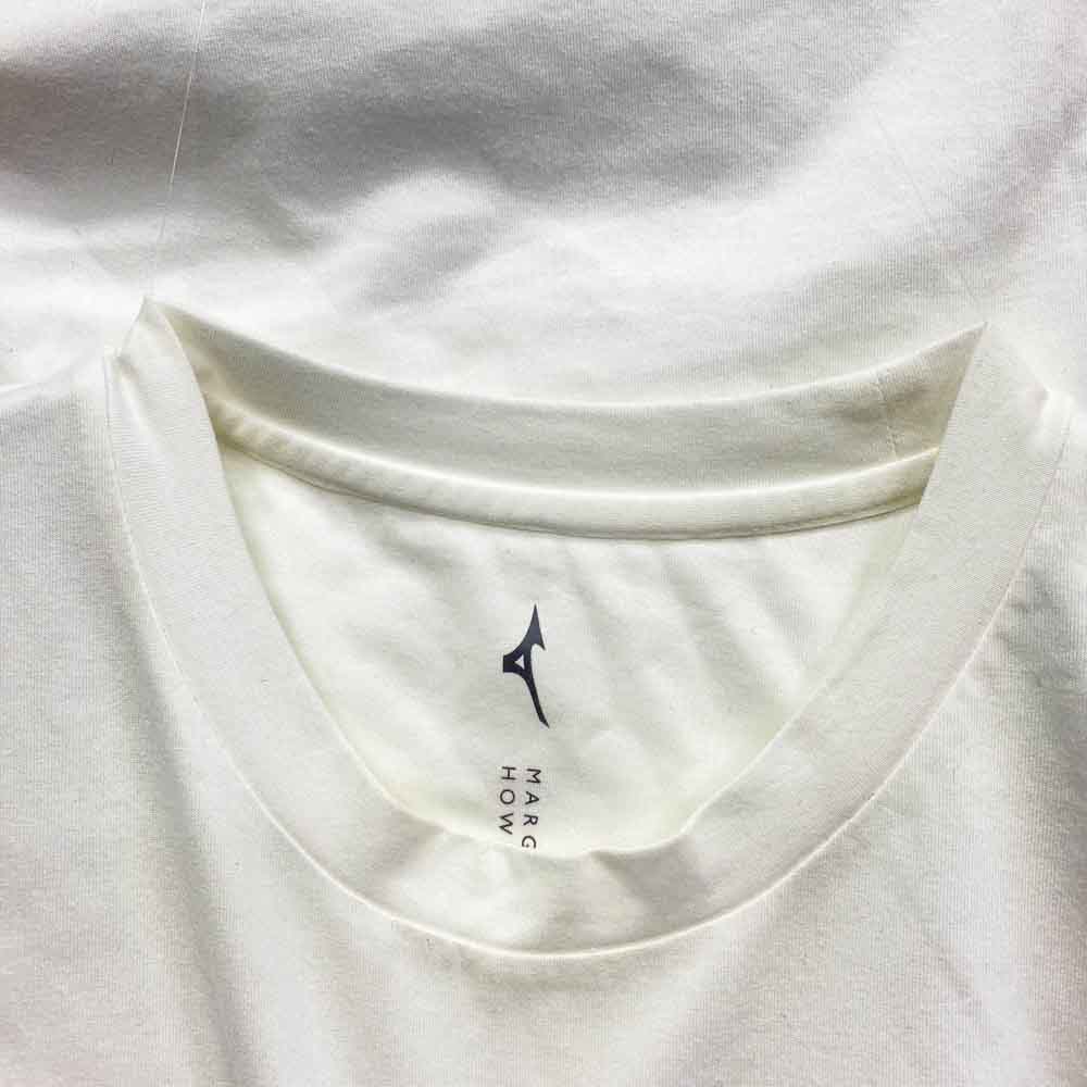 MARGARET HOWELL マーガレットハウエル 579-4154009 MIZUNO ミズノ COTTON POLYESTER JERSEY コットンポリエステル 半袖 Tシャツ ホワイト系 M【中古】