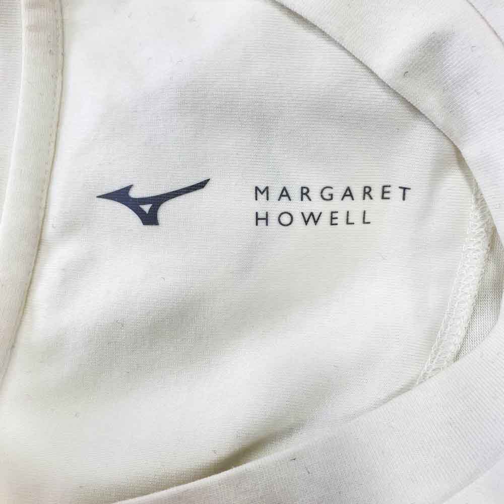 MARGARET HOWELL マーガレットハウエル 579-4154009 MIZUNO ミズノ COTTON POLYESTER JERSEY コットンポリエステル 半袖 Tシャツ ホワイト系 M【中古】