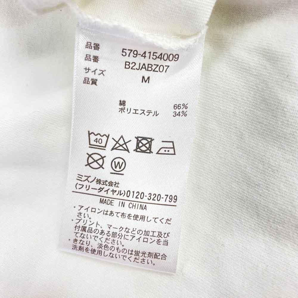 MARGARET HOWELL マーガレットハウエル 579-4154009 MIZUNO ミズノ COTTON POLYESTER JERSEY コットンポリエステル 半袖 Tシャツ ホワイト系 M【中古】