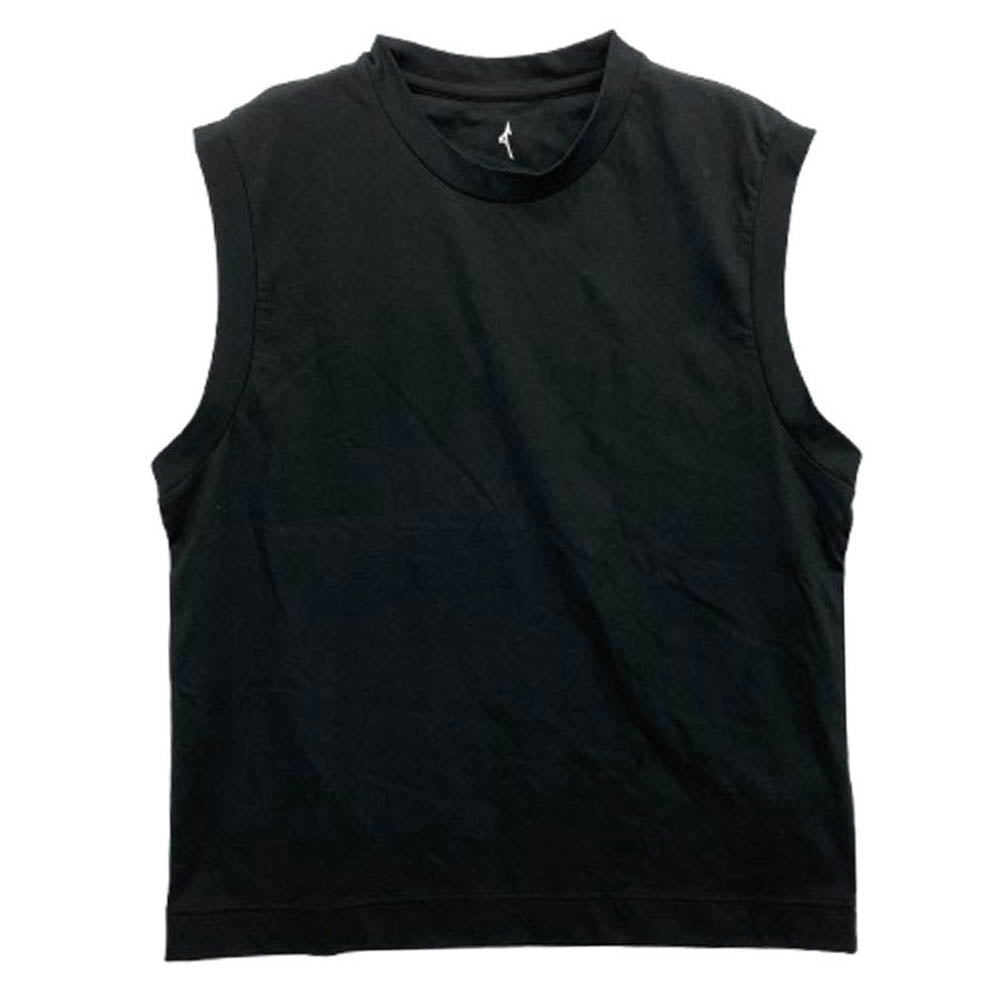 MARGARET HOWELL マーガレットハウエル 579-4154008 MIZUNO ミズノ COTTON POLYESTER JERSEY コットンポリエステル ノースリーブ ジャージー Tシャツ ブラック系 L【極上美品】【中古】