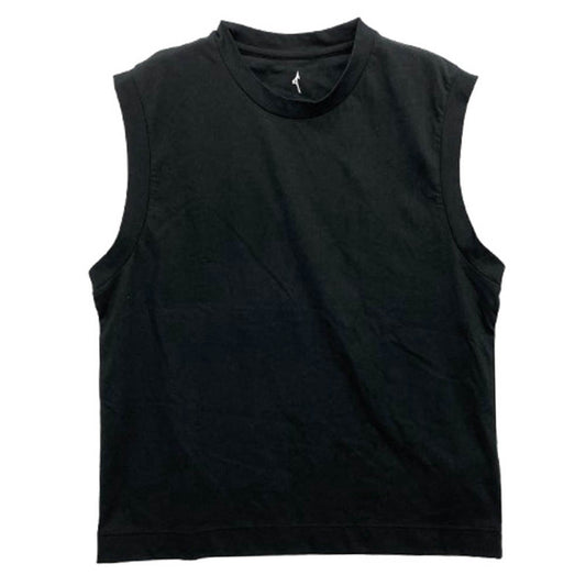 MARGARET HOWELL マーガレットハウエル 579-4154008 MIZUNO ミズノ COTTON POLYESTER JERSEY コットンポリエステル ノースリーブ ジャージー Tシャツ ブラック系 L【極上美品】【中古】