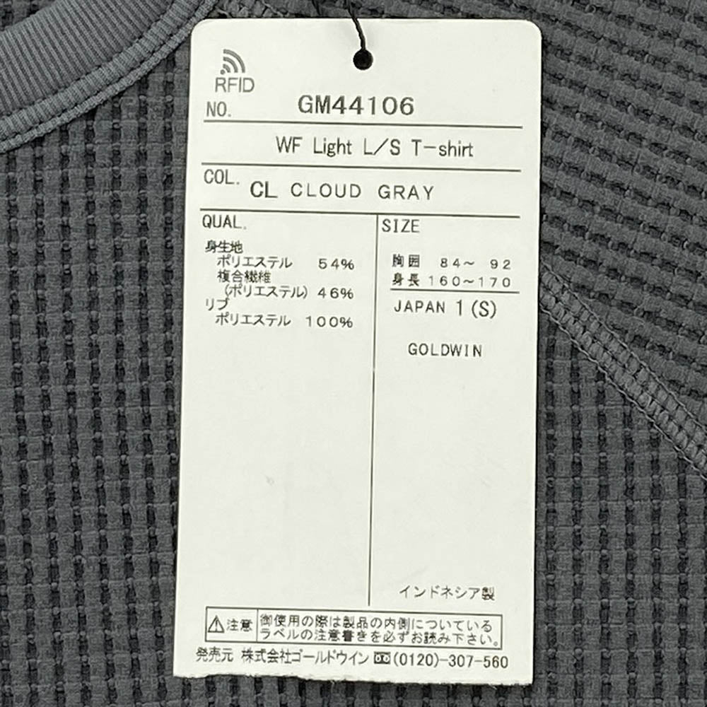 Goldwin ゴールドウィン GM44106 ワッフル ライト サーマル Tシャツ 長袖 カットソー グレー グレー系 S【新古品】【未使用】【中古】