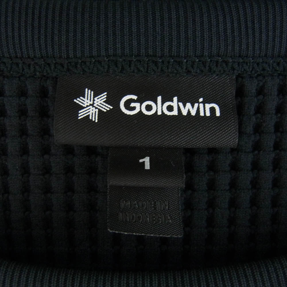 Goldwin ゴールドウィン GM44106 ワッフル ライト サーマル Tシャツ 長袖 カットソー ブラック ブラック系 S【新古品】【未使用】【中古】