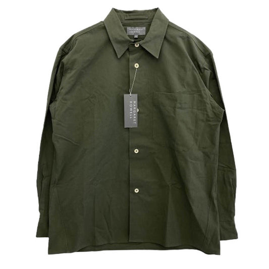 MARGARET HOWELL マーガレットハウエル 579-4250100 コットン 長袖 シャツ ジャケット カーキ系 M【極上美品】【中古】