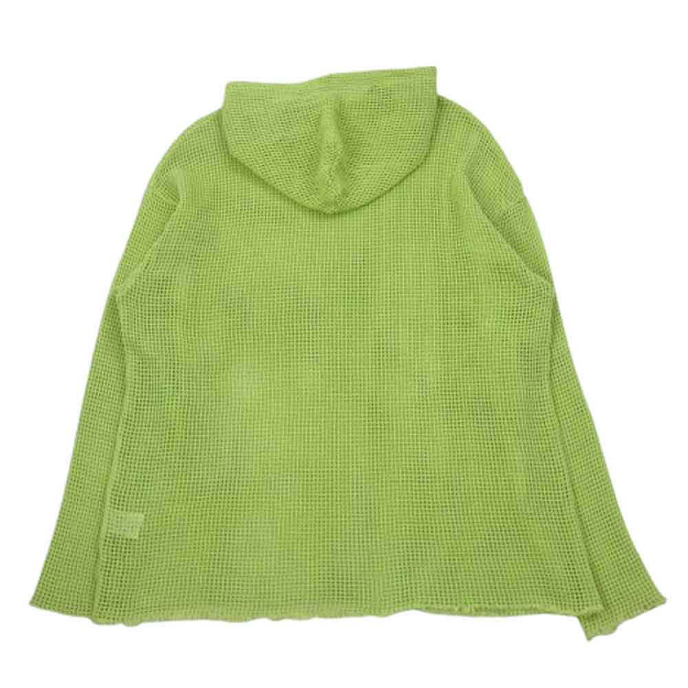 カミヤ G11HD046 MESH HOODED LONG SLEEVE T-SHIRT メッシュ フーディ パーカー ライトグリーン系 L【中古】