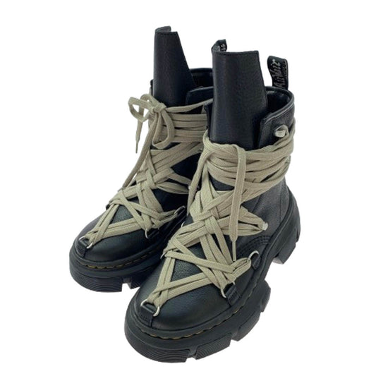 Rick Owens リックオウエンス DW01D7809 DMXL MEGA LACE BOOT メガレース レザー ブーツ ブラック系 4(EU37)【新古品】【未使用】【中古】