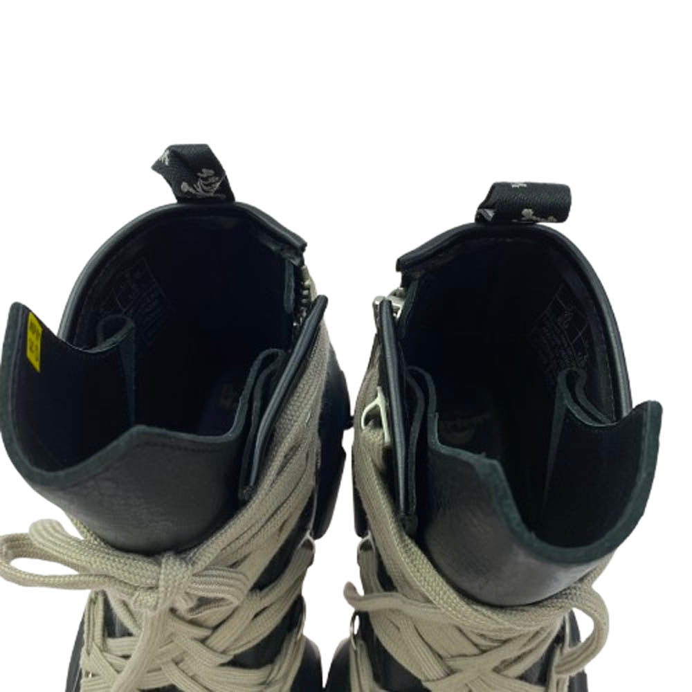 Rick Owens リックオウエンス DW01D7809 DMXL MEGA LACE BOOT メガレース レザー ブーツ ブラック系 4(EU37)【新古品】【未使用】【中古】