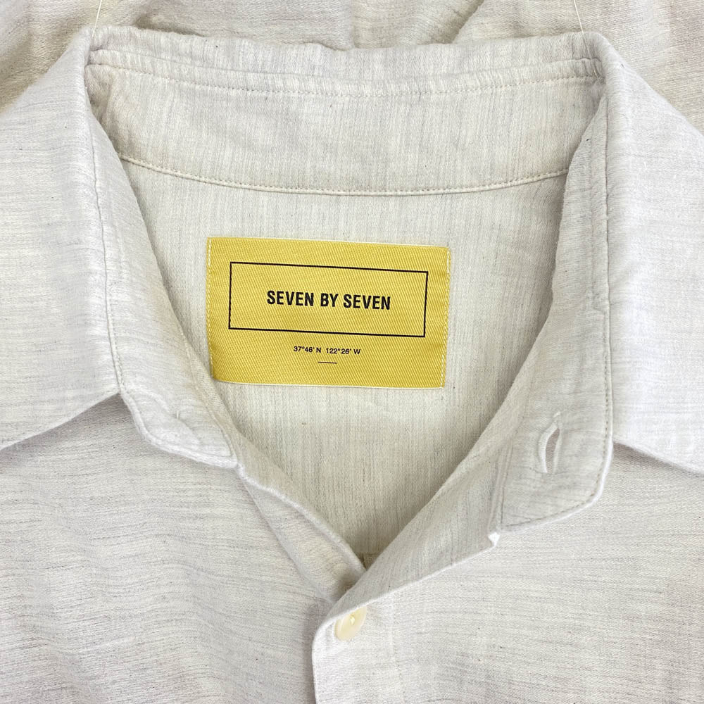 SEVEN BY SEVEN セブンバイセブン 800-9250024 モールスキンタックシャツ ホワイト系 L【中古】