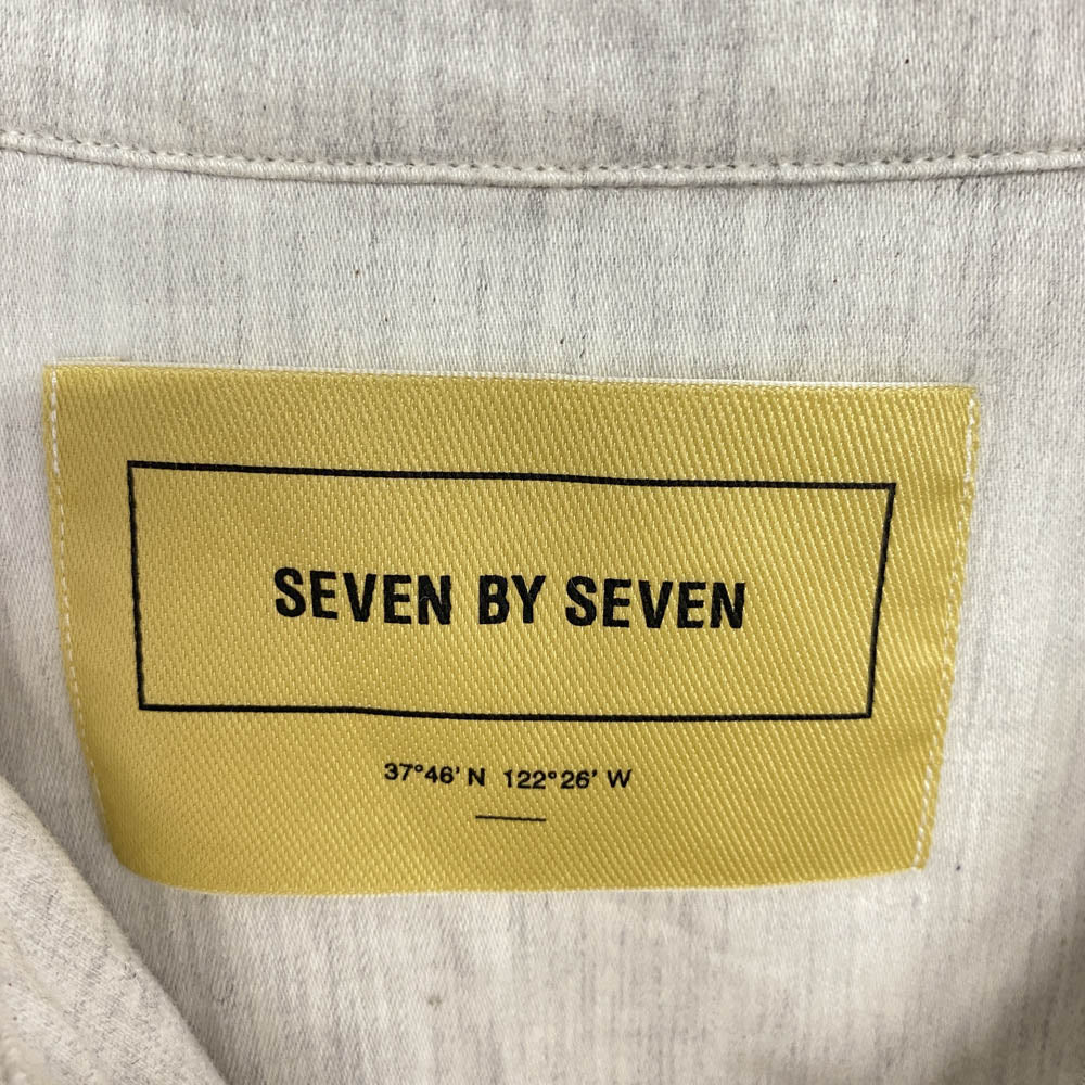 SEVEN BY SEVEN セブンバイセブン 800-9250024 モールスキンタックシャツ ホワイト系 L【中古】