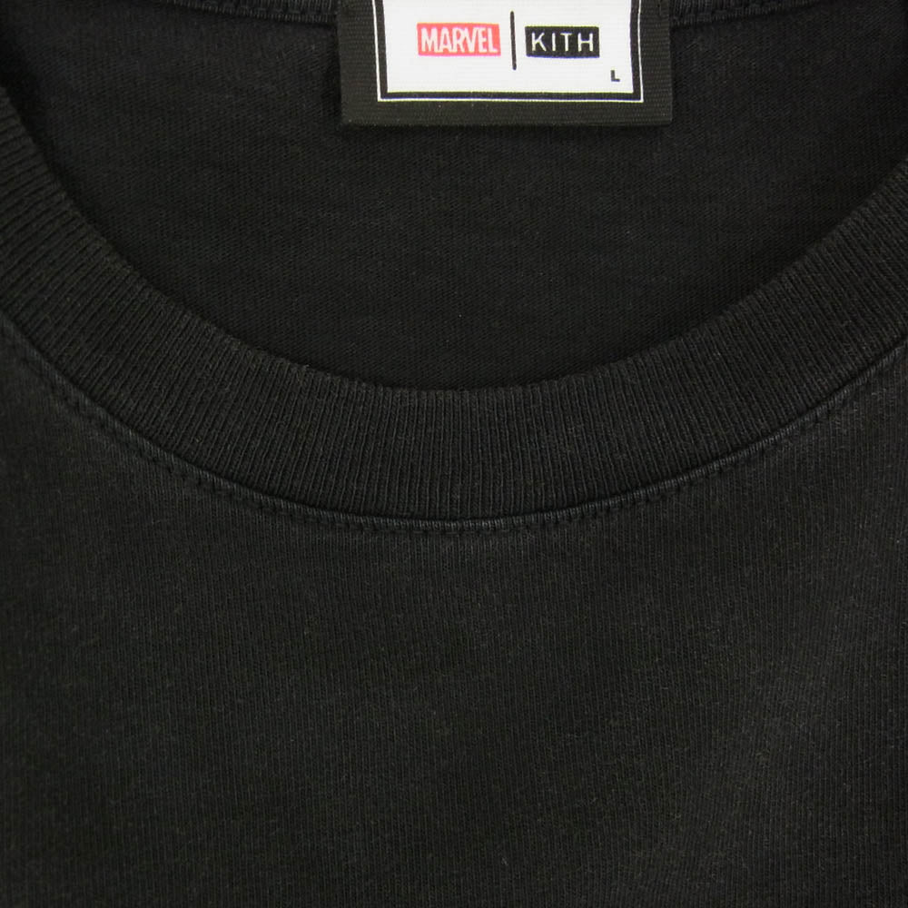 KITH キス KHM031360 MARVEL X-MEN CHOPPER VINTAGE TEE マーベル エックスメン キス ヴィンテージ加工 半袖 Tシャツ ブラック系 L【中古】