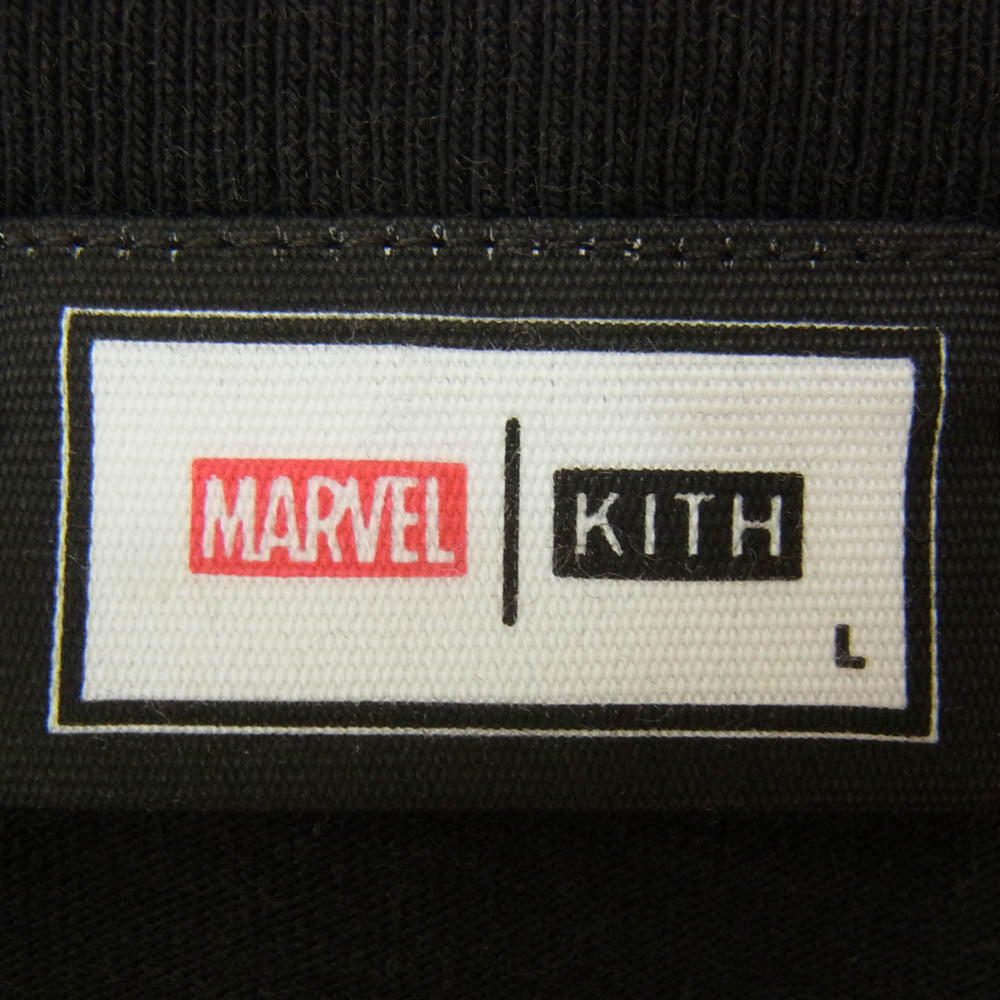 KITH キス KHM031360 MARVEL X-MEN CHOPPER VINTAGE TEE マーベル エックスメン キス ヴィンテージ加工 半袖 Tシャツ ブラック系 L【中古】