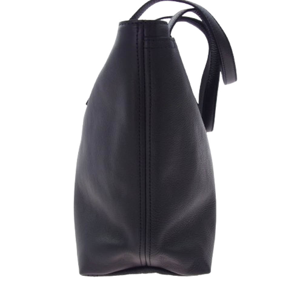 aniary アニアリ 07-02011 Shrink Leather シュリンク レザー トート ビジネス バッグ ブラック系【極上美品】【中古】