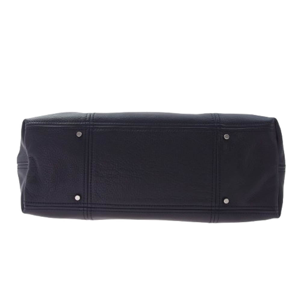 aniary アニアリ 07-02011 Shrink Leather シュリンク レザー トート ビジネス バッグ ブラック系【極上美品】【中古】