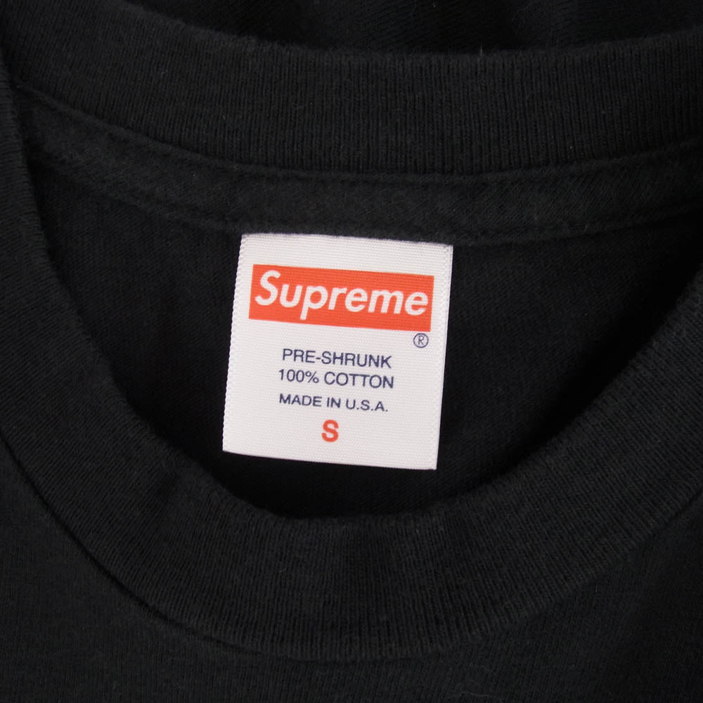Supreme シュプリーム 21SS KAWS Chalk Logo Tee カウズ チョークボックスロゴ プリント 半袖Tシャツ カットソー ブラック系 S【中古】