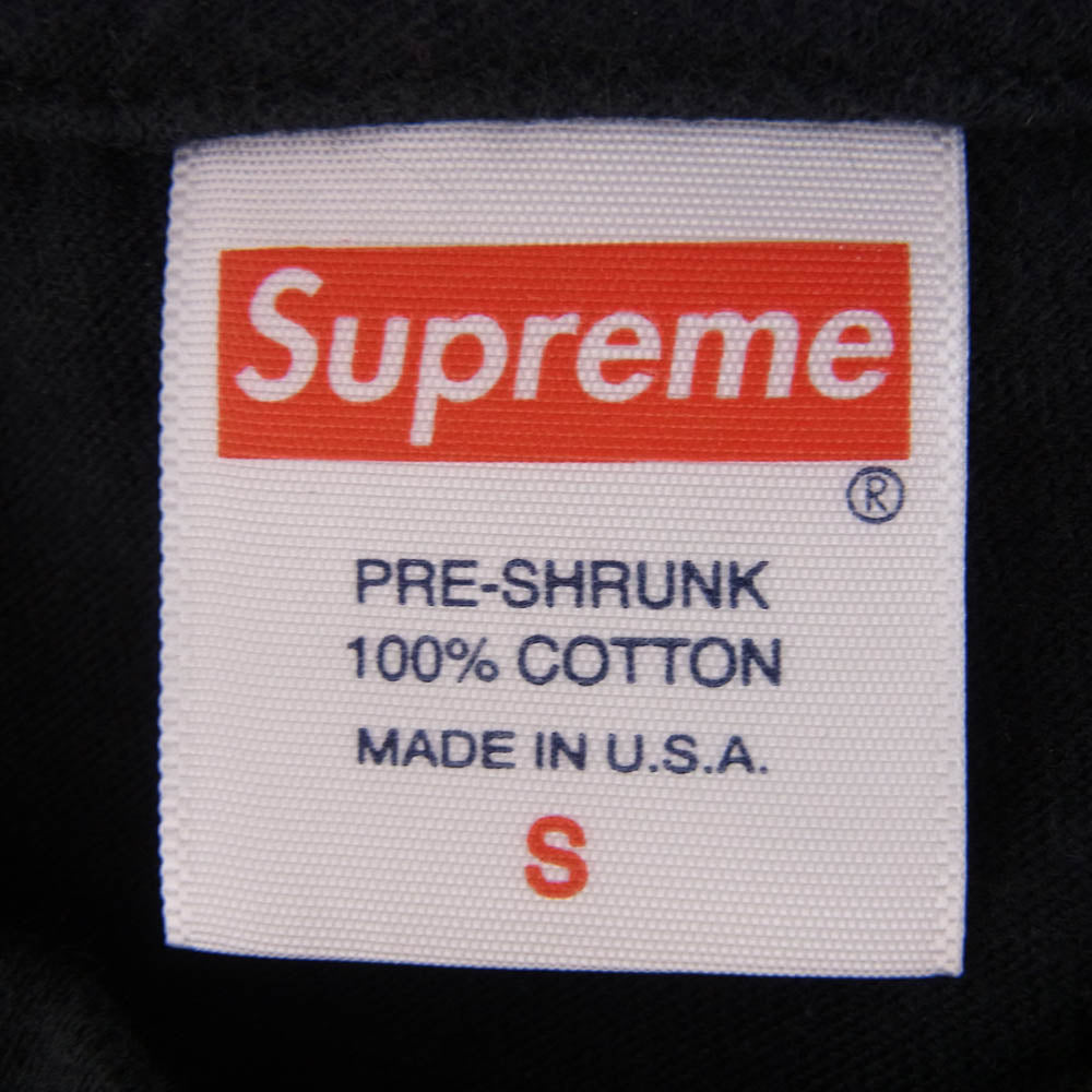 Supreme シュプリーム 21SS KAWS Chalk Logo Tee カウズ チョークボックスロゴ プリント 半袖Tシャツ カットソー ブラック系 S【中古】