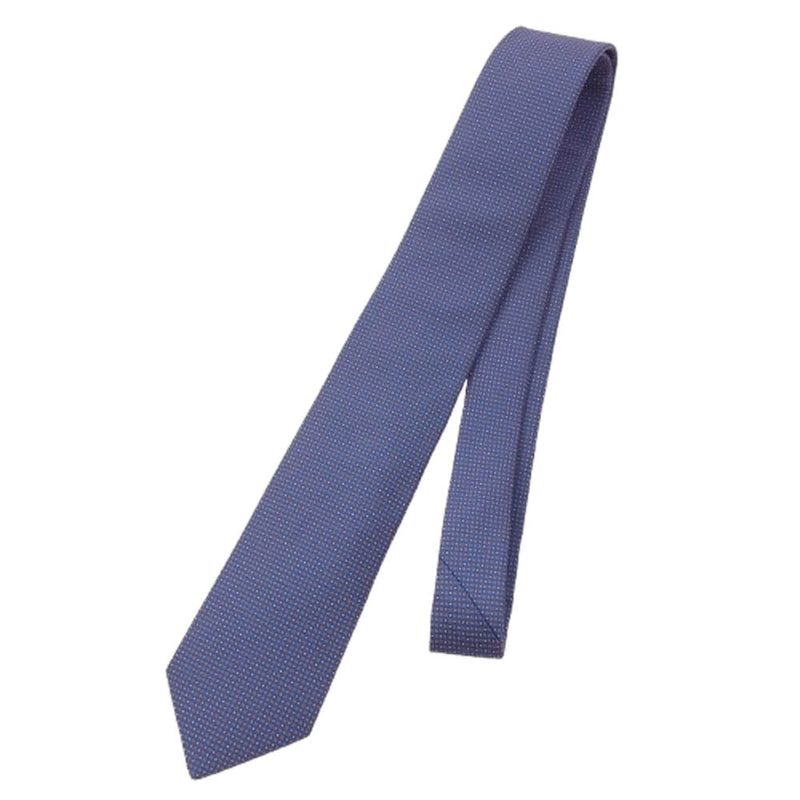 HERMES エルメス 339098T メガ・シャリオ H柄 ホース刺繍 ネクタイ ブルー系【中古】