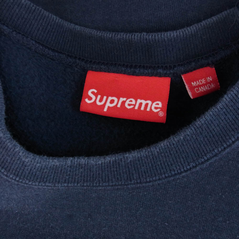 Supreme シュプリーム 20SS Kanji Logo Crewneck 漢字ロゴ クルーネック スウェット ネイビー系 S【中古】