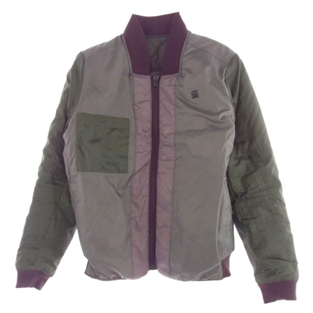 G-STAR ジースター 82153D CLACKBY REVERSIBLE BOMBER リーバーシブル ボンバー ジャケット カーキ系 M【中古】