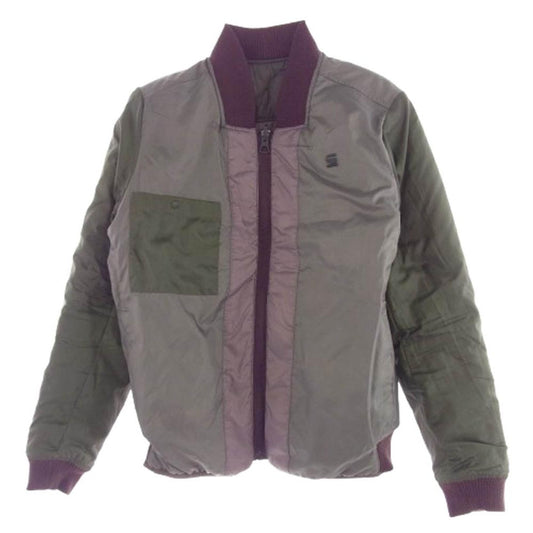 G-STAR ジースター 82153D CLACKBY REVERSIBLE BOMBER リーバーシブル ボンバー ジャケット カーキ系 M【中古】