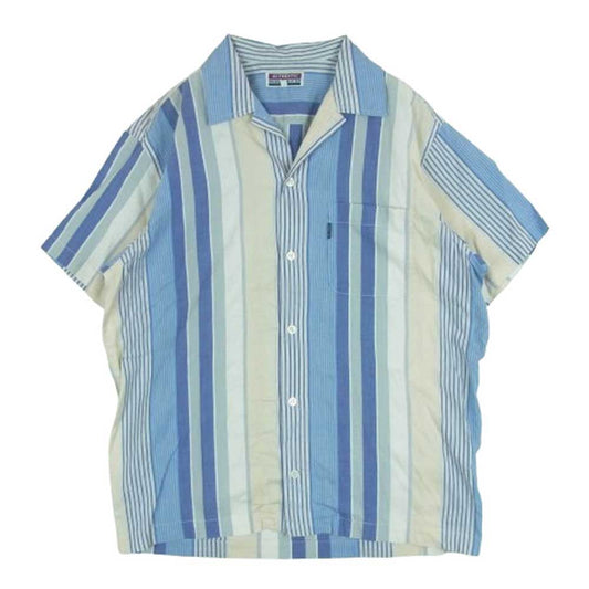 Nigel Cabourn ナイジェルケーボン NC-074314 old オールド コットン オープンカラー 半袖 シャツ 日本製 ブルー系 2【中古】