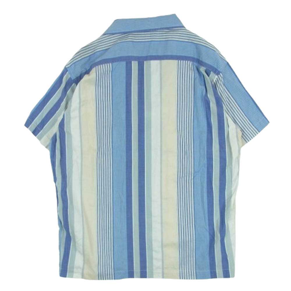 Nigel Cabourn ナイジェルケーボン NC-074314 old オールド コットン オープンカラー 半袖 シャツ 日本製 ブルー系 2【中古】