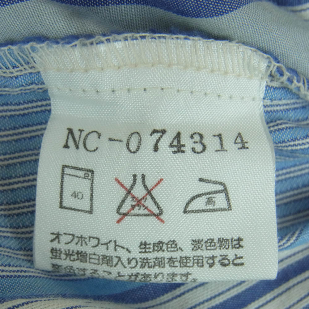 Nigel Cabourn ナイジェルケーボン NC-074314 old オールド コットン オープンカラー 半袖 シャツ 日本製 ブルー系 2【中古】