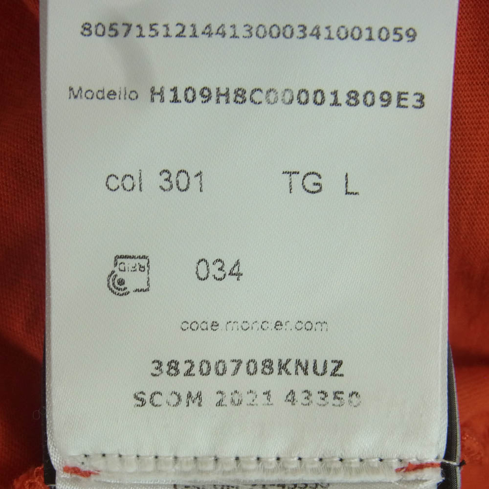 MONCLER モンクレール 22SS H109H8C00001 809E3 GENIUS ジーニアス CRAIG GREEN Jersey Graphic Print T-Shirt 半袖 Tシャツ オレンジ系 L【中古】