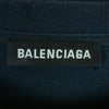 BALENCIAGA バレンシアガ 19AW 583917 TFV04 裾 ロゴタグ付 アシンメトリー 半袖 Tシャツ ダークネイビー系 S【中古】