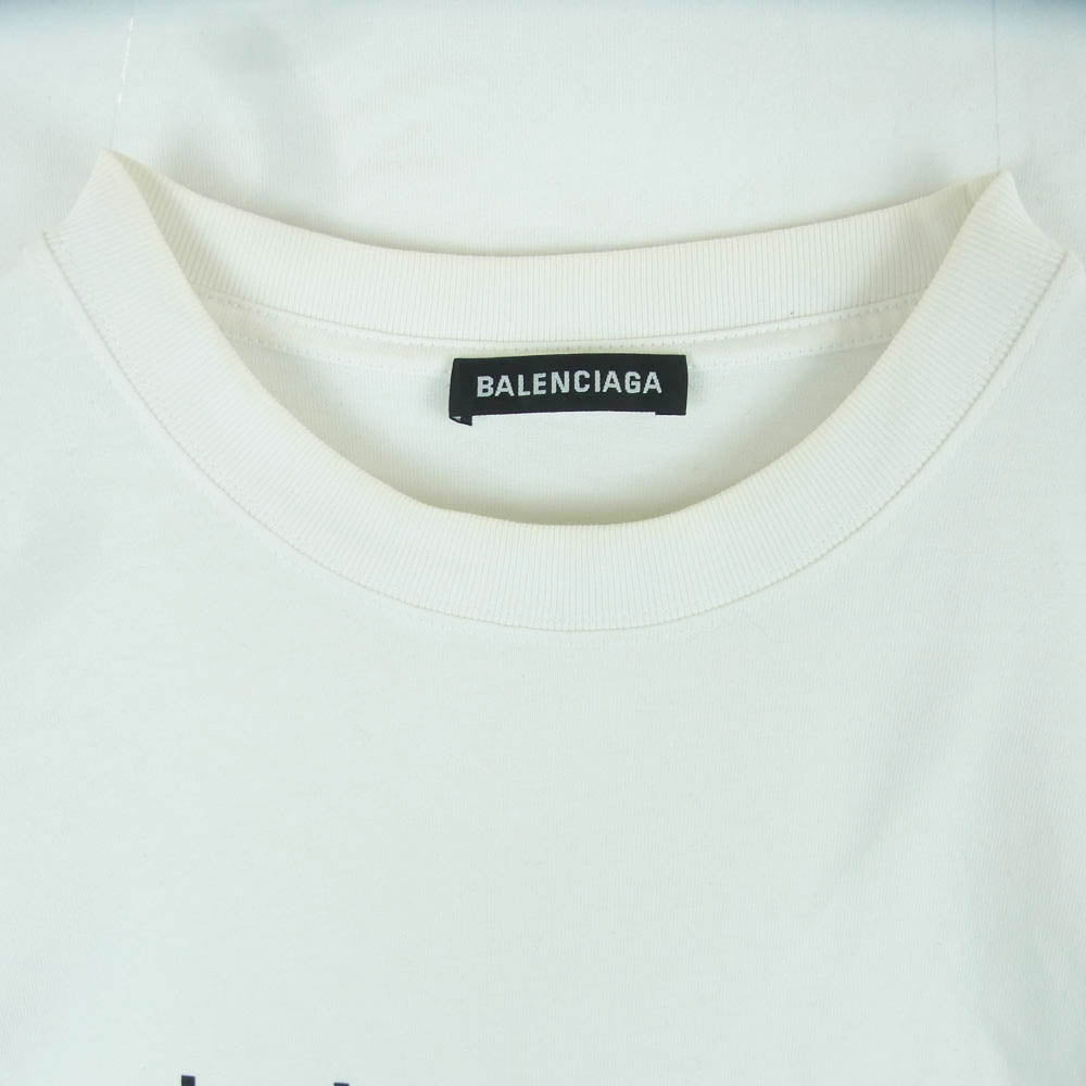 BALENCIAGA バレンシアガ 21SS 612966 TIV54 ニュー コピーライト プリント クルーネック 半袖 Tシャツ ホワイト系 M【中古】