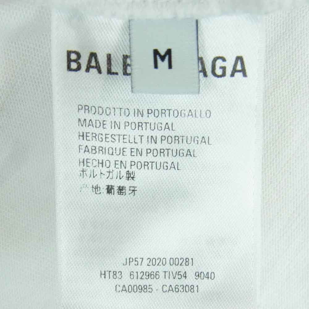 BALENCIAGA バレンシアガ 21SS 612966 TIV54 ニュー コピーライト プリント クルーネック 半袖 Tシャツ ホワイト系 M【中古】
