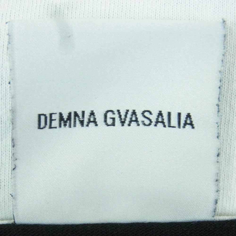 VETEMENTS ヴェトモン 20SS SS20TR215 ヘンプ ロゴ プリント フェイクレイヤードデザイン ドッキング 半袖 Tシャツ ホワイト系 ブラック系 XS【中古】