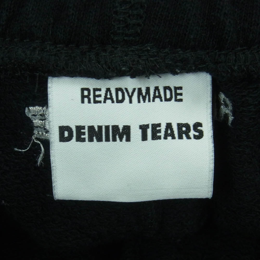 READY MADE レディメイド 22AW RE-DT-BK-00-00-17 DENIM TEARS デニムティアーズ WREATH SWEAT SHORTS コットン リース スウェット ショーツ ハーフ パンツ ブラック系 ホワイト系 M【中古】